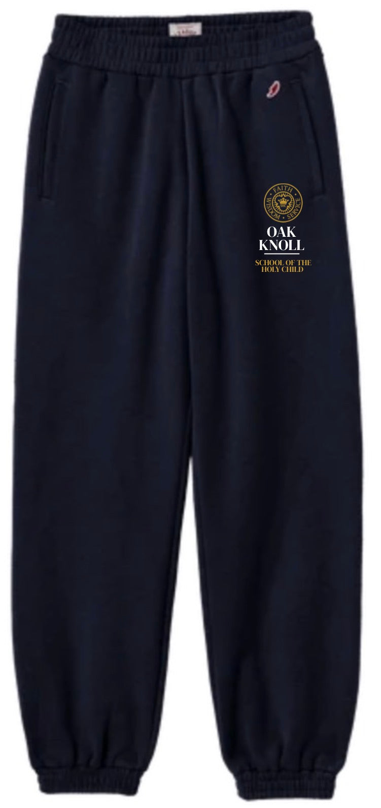 Navy and Grey Sweatpants with Crest