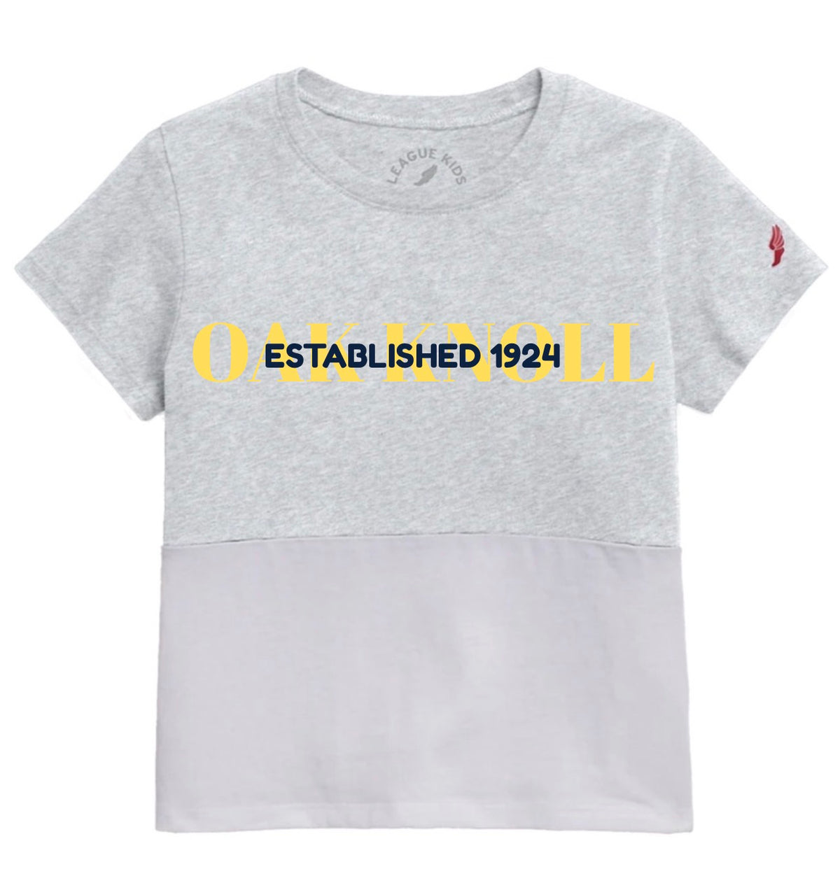 League Youth Grey Color Block Tshirt