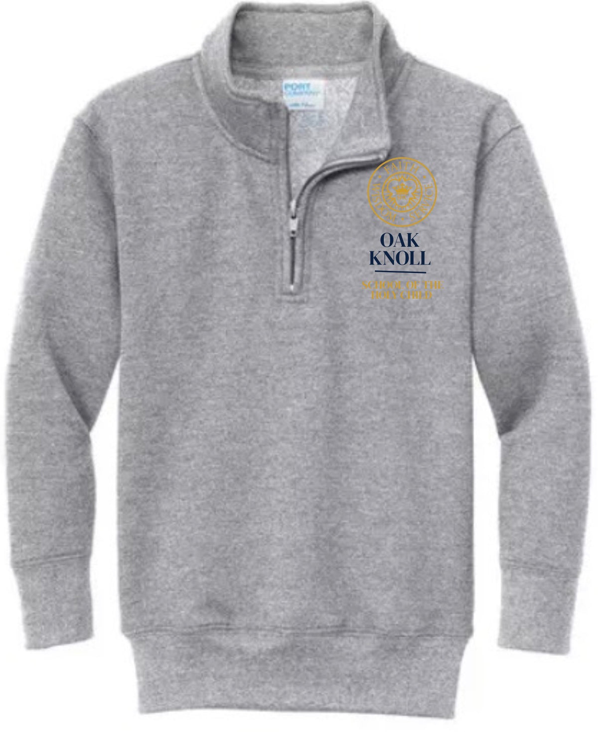 Port and Co Youth Navy and Grey 1/4 Zip