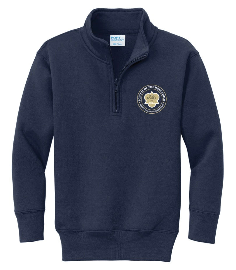 Jerzees Youth Navy 1/4 Zip Sweatshirt