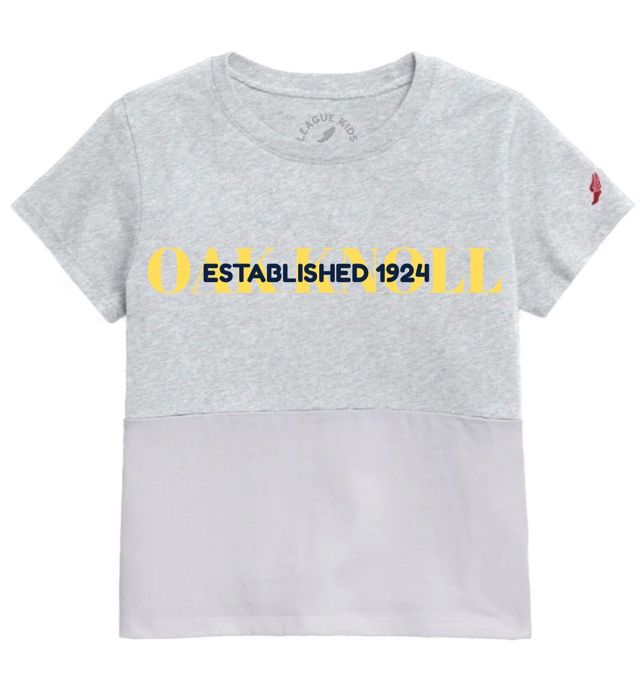 League Youth Grey Color Block Tshirt