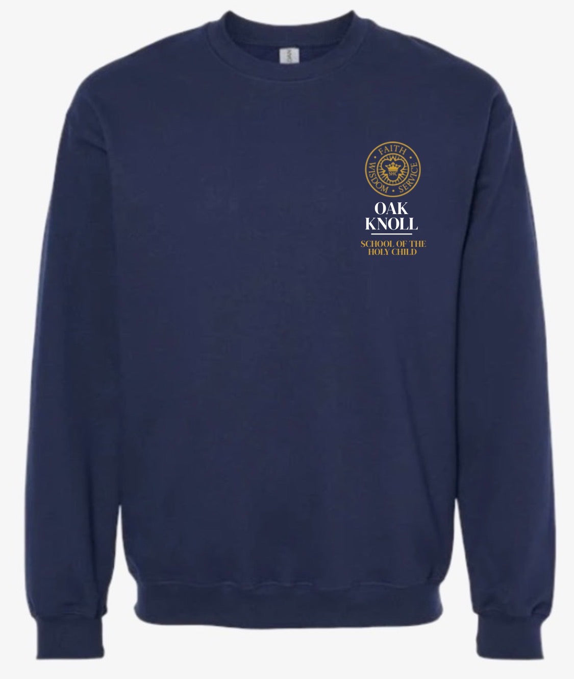 Gildan Crewneck with Crest - Adult and Youth